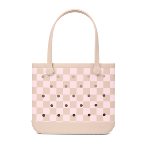 Baby Bogg Bag - Checkered Linen/ Pink Marshmallow