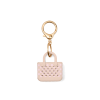 Tiny Tote Keychain - Checkered Linen/ Pink Marshmallow